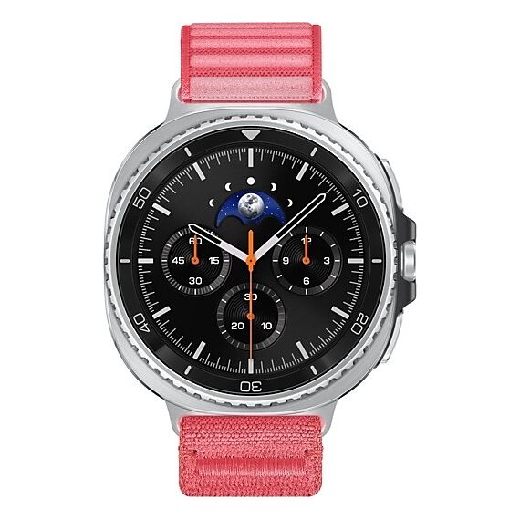 Galaxy Watch8 Classic | 46 мм | 4G LTE | Black | Fabric/Red | M/L, Размер: 46 мм, Цвет: Black, Тип ремешка: Fabric, Цвет ремешка: Red, Размер ремешка: M/L, Подключение часов: Bluetooth / Wi-Fi + 4G LTE, изображение 2